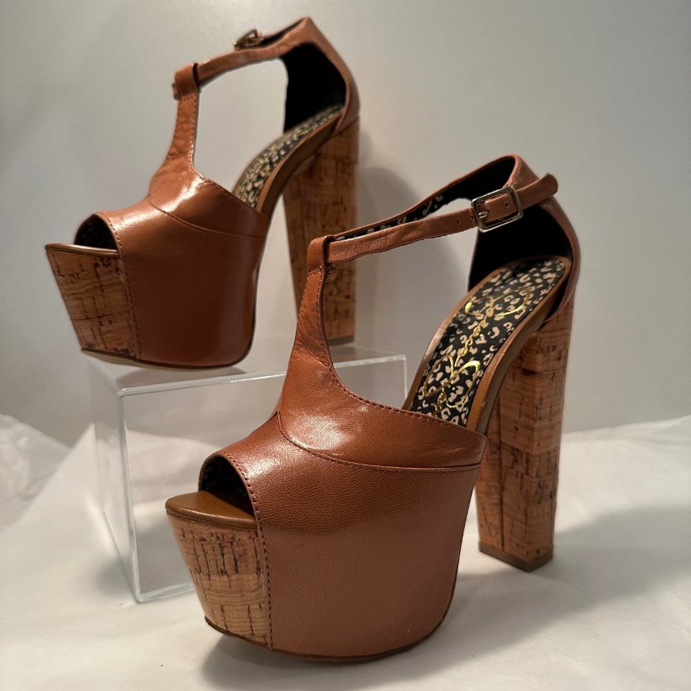 Jessica Simpson Brown Platform Heels - Picture 2 of 10
